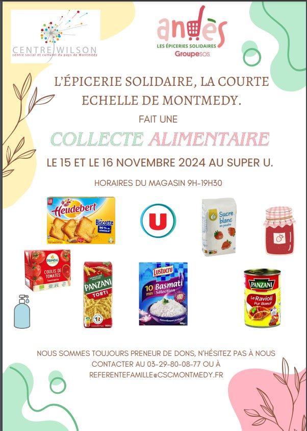 COLLECTE ALIMENTAIRE SUPER U NOVEMBRE 2024