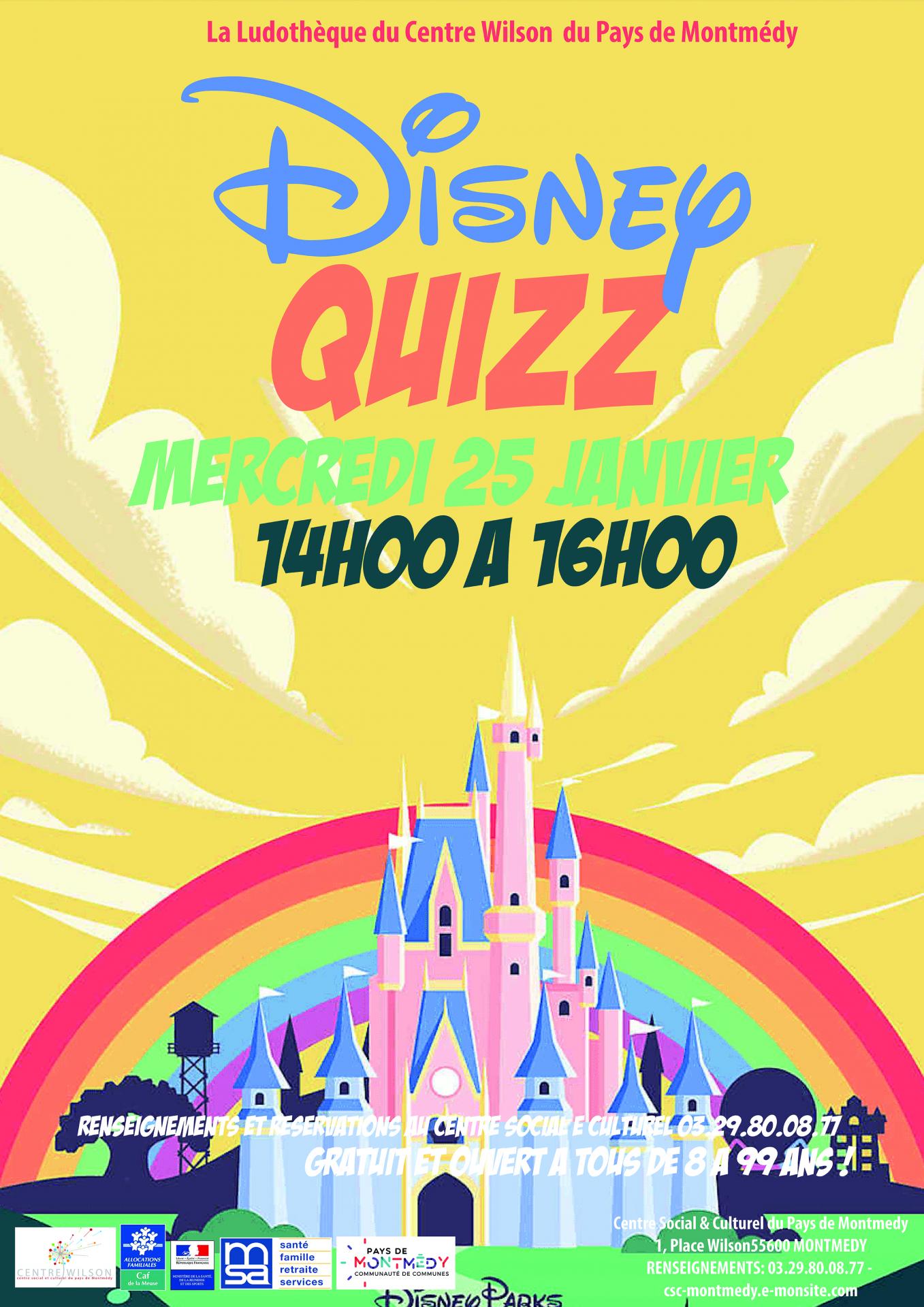 Disney quizz 25 janvier